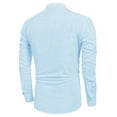 thumbnail image 6 of Coshow Men's Cotton Henley Shirt Long Sleeve Hippie Casual Beach T Shirts, 6 of 8