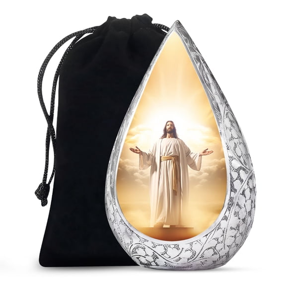 JAGSHASHI Jesus Christ - Funeral Urns - Memorial Urns For Human Ashes - Urns For Cremation Ashes - Decorative Urns - Adult Large Urn For Male & Female - Human Urns - 10 Inch - Large
