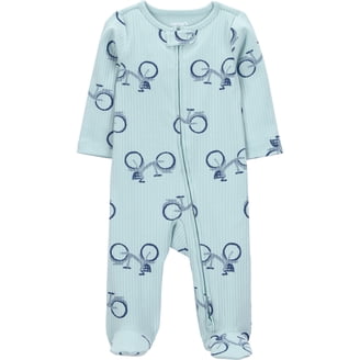 đồ ngủ Wonder Nation Baby Neutral Zip Up Sleep 'N Play Footed Pajamas, 2