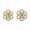 Yellow, variant on Floral Diamond Jacket Earrings 18K White Gold over 925 Sterling Silver | Everyday Jewelry for Women, Birthday Gift for Her