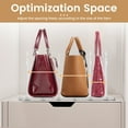 thumbnail image 3 of Clear Shelf Dividers Adjustable Plastic Closet Organizer Handbag Purse Storage (style01 ), 3 of 9