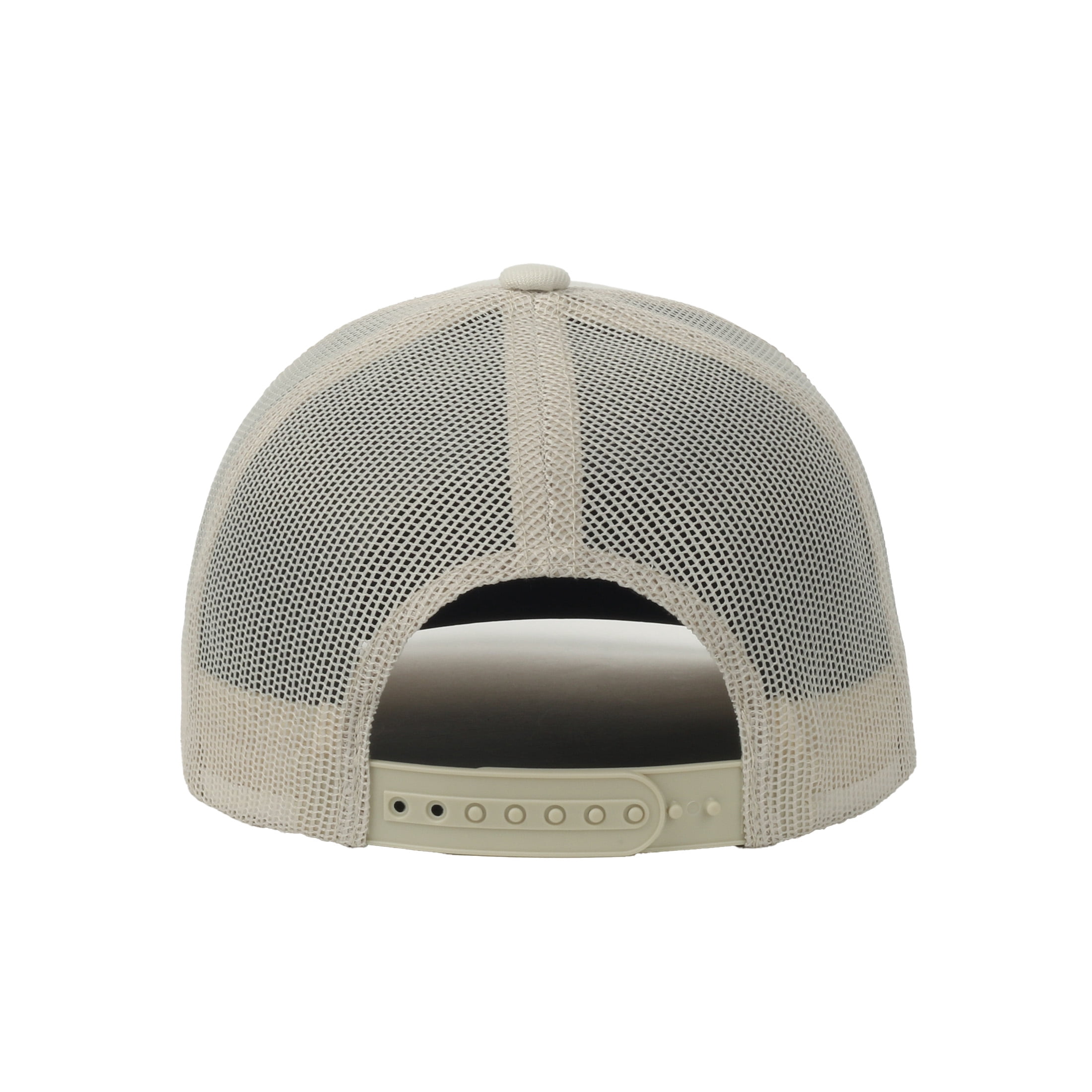 Ivory Structured 6-Panel Cap with Antler Faux Leather Patch