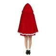 thumbnail image 3 of Christmas Hooded Cloak Red Cape Women Short Shawl Outfit Accessories for Christmas Party, 3 of 7