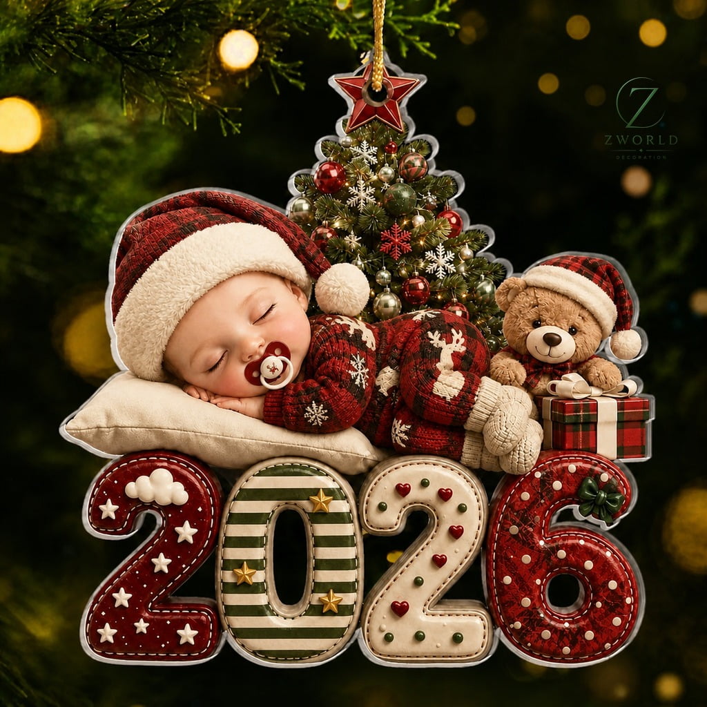 First Christmas Ornament 2026 Baby Reindeer Tree Keepsake