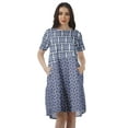thumbnail image 1 of Moomaya Printed Loose A-Line Dress With Pockets Short Sleeve Dresses Women, 1 of 4