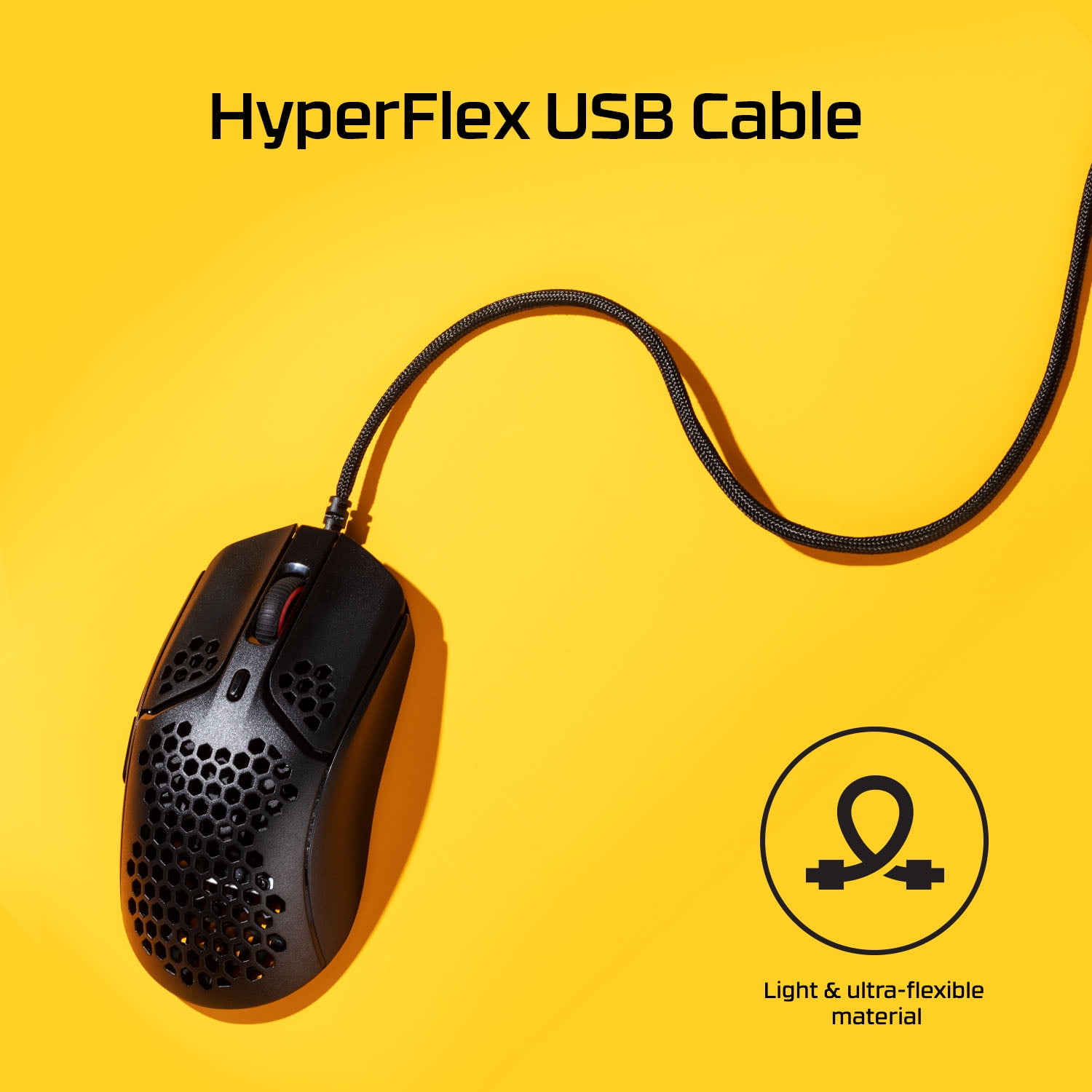 HyperX Pulsefire Haste – Honeycomb 16000 Buttons USB Hex to RGB, Design, Gaming HyperFlex Mouse, Shell, Up 59g, 6 Programmable DPI, Ultra-Lightweight, Cable