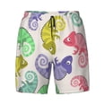 thumbnail image 4 of Lsque Mens Swim Trunks Cute Chameleons Pattern - Bathing Suit Compression Liner - Beach Swim Shorts Swimwear - (S-3XL) - Stretch Quick Dry -XX-Large, 4 of 9