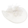 thumbnail image 2 of Sombrero tocado Diadema de plumas Sombrero de fiesta Sombrero Derby de flores Blanco, 2 of 9