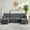Dark Gray, variant on MUZZ U Shaped Sectional Sofa, Couches and Sofas with Double Chaise, Sectionals for Living Room, Grey