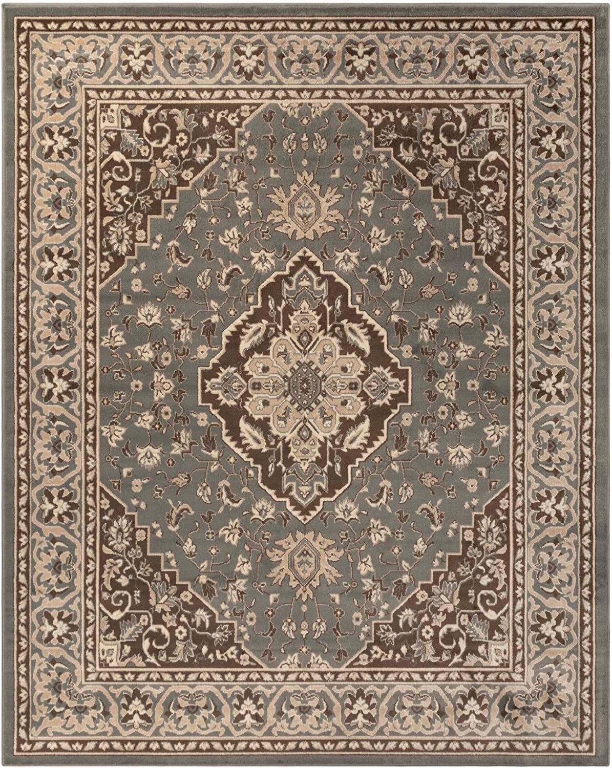 Superior Gus Traditional Jute Backing Indoor Area Rug 2'7x8