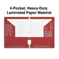 thumbnail image 3 of Staples 4-Pocket 3-Hole Punched Presentation Folder Red 56209-CC, 3 of 3