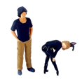 thumbnail image 1 of Figuras de Diorama en miniatura, escena pintada, accesorios de película, personaje , mujeres para ferrocarril, adorno de escritorio, calibre, 1 of 9