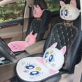 thumbnail image 2 of Lindo De Dibujos Animados Reposacabezas De Coche Rosa Luna Gato Almohada Lumbar Asiento Cojín Kawaii Almohadilla Espejo Cubierta, 2 of 4