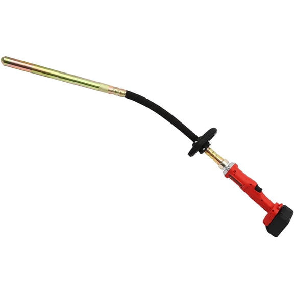Cordless Handheld Concrete Vibrator 6000RPM Electric Cement Vibrating Tool Portable Pencil Cement Vibrator with 3.4ft Vibrating Rod & Battery for Remove Air Bubble Level & Mix Concrete