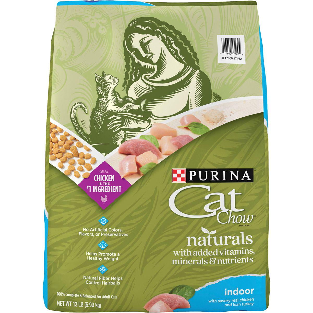 Purina Cat Chow Naturals Dry Cat Food Chicken Salmon 3.15 lb Bag