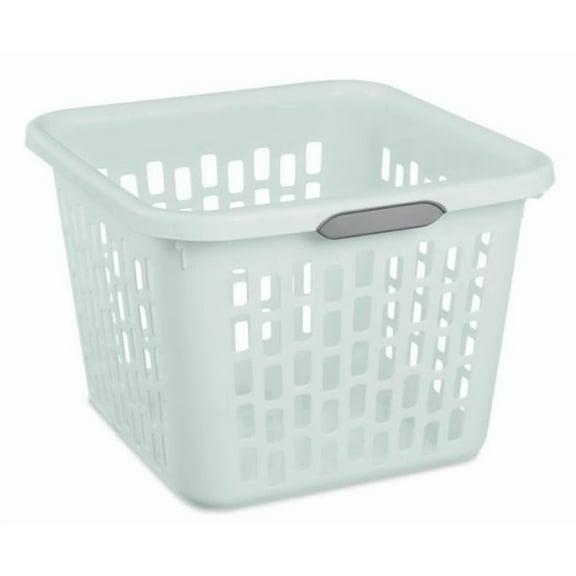 Sterilite 1.5 Bushel Square Laundry Basket Mindful Mint Comfort Grip Handles