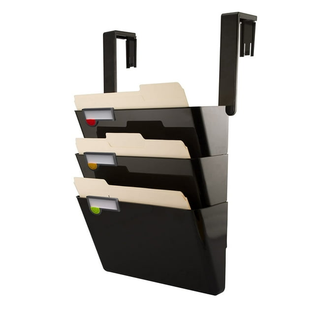 Innovative Storage Designs Ensemble de Fichiers Muraux Suspendus de 3, Format Lettre, Noir