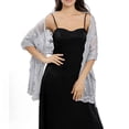 thumbnail image 3 of MYG Sequin Glitter Beaded Shawl Scarf Wrap Formal Evening Party Prom Wedding, 3 of 9