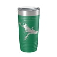 thumbnail image 1 of Robert S. Kerr Reservoir Tumbler Lake Map Travel Mug Insulated Laser Engraved Coffee Cup Oklahoma 20 oz Green, 1 of 1