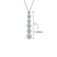 thumbnail image 3 of Pendentif Design Géométrique Gradué en Forme de Goutte en Argent Sterling AAA CZ pour Mariage, Bal, Zircon Cubique Rond, 3 of 5