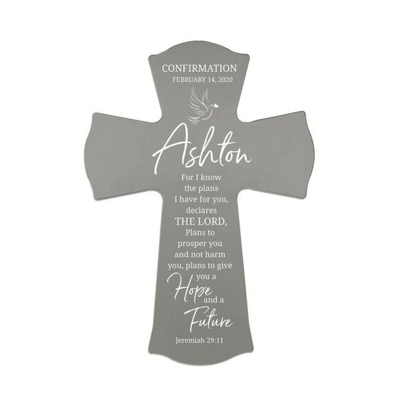 LifeSong Milestones 8x11.25in Black Wall Cross_Ashton Confirmation