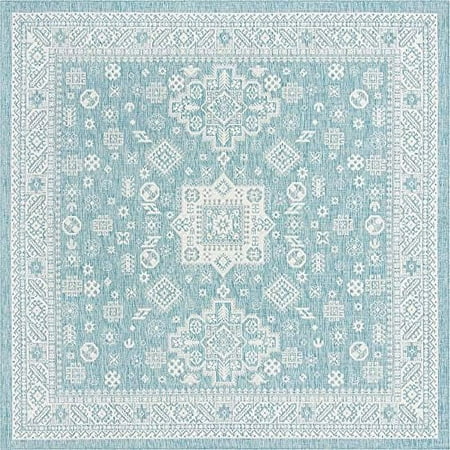 GVJMTKP Outdoor Collection Rug \u2013 8 Ft Octagon Brown Flatweave Rug Perfect for Living Rooms Kitchens Entryways