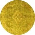 thumbnail image 1 of Ahgly Company Indoor Round Persian Yellow Traditional Area Rugs, 7' Round, 1 of 4
