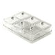 thumbnail image 1 of Plato de frutos secos, plato para aperitivos, caja de almacenamiento de alimentos, plato para dulces de nueces con tapa dividida blanco 6 rejillas, 1 of 9
