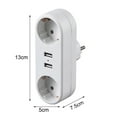 thumbnail image 6 of Wall Plate Socket Adapter Flame Retardant Voltage Protection Superior Safety Power Strip with USB Charging Ports, 6 of 8