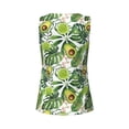 thumbnail image 5 of Picia Watercolor Green Tropical Pattern Women's Workout Tank Top,Breathable Activewear,Slim Fit Athletic Top,Versatile Workout Moisture-wicking top-, 5 of 9