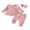 Pink, variant on RUINIXCW Toddler Girl Fall Outfits Lace Trim Long Sleeve Tops and Pants Headband