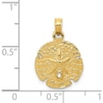 thumbnail image 5 of 14K Yellow Gold Sand Dollar Pendant (21 X 15) Made In Peru k2937, 5 of 6