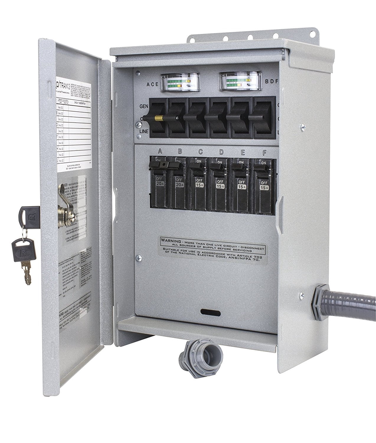 Reliance R306A 120 240-Volt 30-Amp 6-Circuit Pro Tran Outdoor Transfer Switch