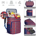 thumbnail image 2 of Rustic Plaid Soft Cooler Bag - 20L Insulated Leakproof Backpack Cooler for Picnics, Travel & Daily Use, 2 of 5