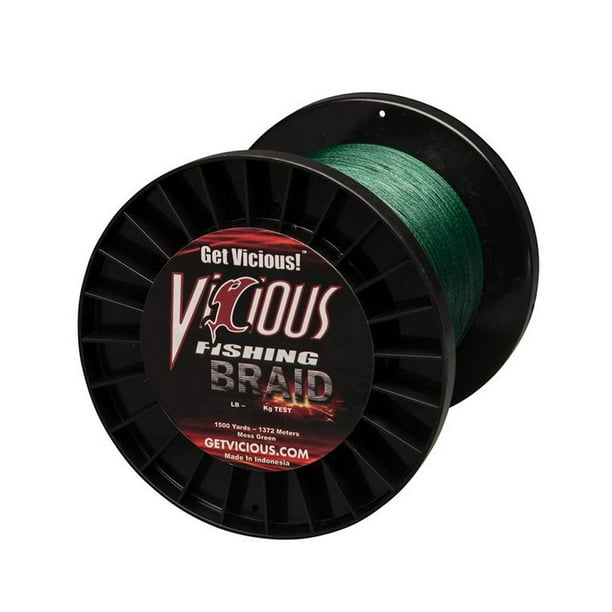 Vicious Fishing Moss Green BBG65 Braided Line 1500 Yard