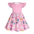 thumbnail image 6 of SELONE Easter Dress Girls Easter Ruffle Short Sleeve Dresses Crew Neck Midi Sundress Bunny Sweet Festival Outfits 3-14Y, 6 of 6