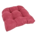 thumbnail image 1 of Blazing Needles Microsuede Rounded Back Chair Cushion, 19" x 19", Berry Berry, 1 of 1