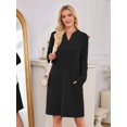 thumbnail image 5 of Women'S Autumn and Winter Loose V-Neck Pocket Casual Long Sleeve Home Clothes Dress with Pockets, 5 of 9