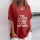 thumbnail image 1 of Fiudx Tops para Mujer Camiseta Estampada a La Moda para Mujer, Blusa de Manga Corta, Tops Informales con Cuello Redondo, 1 of 4