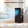 thumbnail image 4 of HOMCOM 8000 BTU Air Conditioner, Quiet AC Unit with Remote Control, Black, 4 of 10