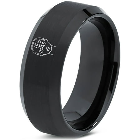 Men Wedding Ring Black Tungsten Rings Gamer Womens Jewelry Unique Gifts for Him Dome Mom Men Wedding Ring Black Tungsten Rings Gamer Womens Jewelry Unique Gifts for Him Dome Mom