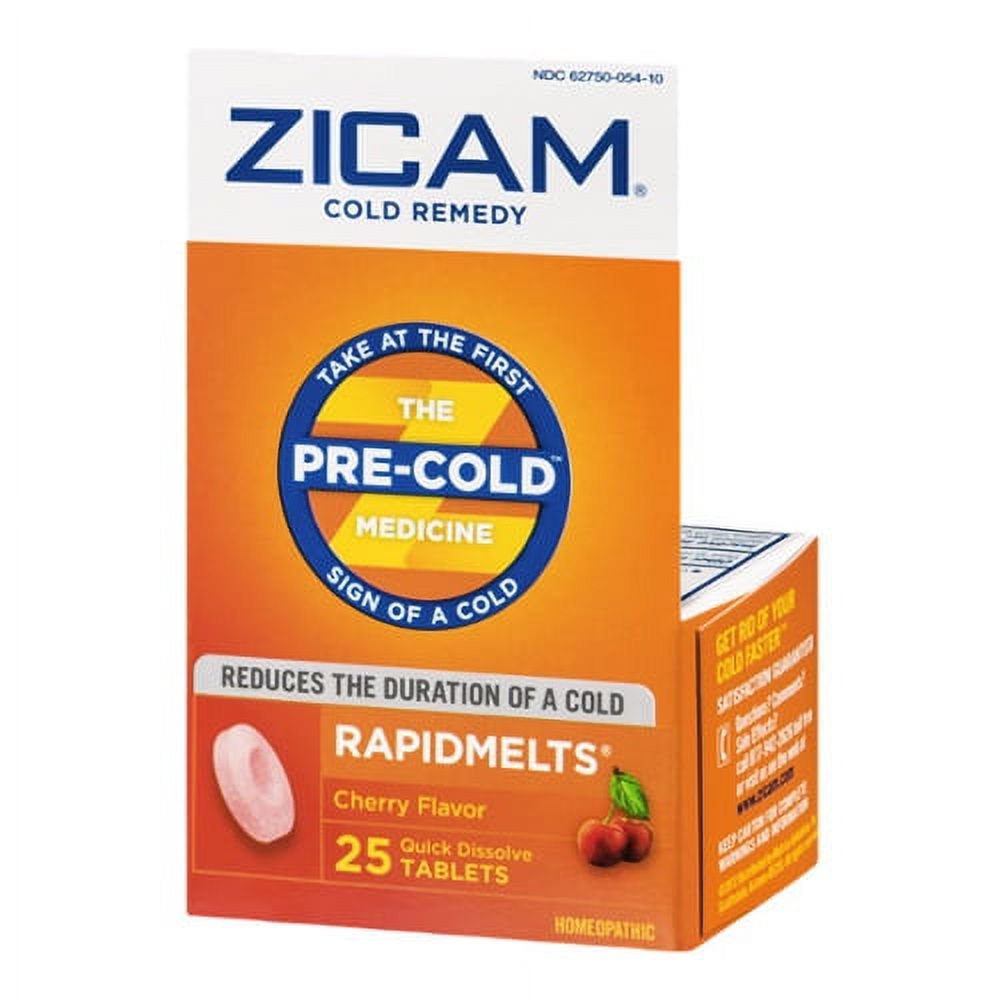 Zicam Cold Remedy Homeopathic Rapid Melts, Cherry Flavor - 25 Ea, 3 Pack