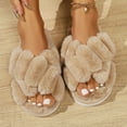 thumbnail image 5 of Zapatillas peludas populares para mujer en otoño e invierno, zapatillas antideslizantes de algodón posparto con suela gruesa para decoración del hogar, 5 of 5