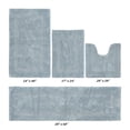 thumbnail image 2 of Better Trends Luxury Bathroom Rugs 4 Piece Set 100% Cotton Soft Bath Rug Water Absorbent, Reversible, Machine Washable for Bathroom Decor Toilet Base Contour, Runner Mat Blue Lux Collection, 2 of 4
