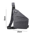 thumbnail image 2 of Hukapapa Bolso cruzado ligero, simple, de gran capacidad, antisalpicaduras, agua, ocio, bolso de hombro íntimo, gris, 2 of 7
