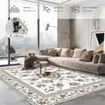 thumbnail image 4 of CCTFS Area Rugs for Living Room Bedroom Dining Room, Machine Washable Large Print Boho Vintage Tribal Aesthetic Carpet, Stain Resistant Floor Cover, Non Slip Low Pile Kitchen Rugs (Beige 8x10ft), 4 of 7