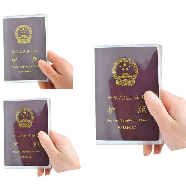 10PCS Passeport Transparent Housse de Protection en Plastique PVC  Imperméable ID Étui Protecteur de Carte 