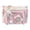 Pink, variant on Women Transparent Square Ita Bag with Pin Display DIY Badge Crossbody Bag W/ Zipper & Pendant for Shopping Travel Work Daily Use (Black)