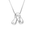 thumbnail image 3 of Collar con Inicial Personalizado para Mujer y Mamá - Colgante de Aleación Bañado En Plata, Regalo de Joyería con 12 G de Peso | Acabado Galvanizado, 3 of 3