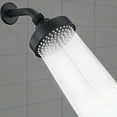 thumbnail image 3 of HIBIBUD Adjustable Rainfall Shower Head 4 inch Thickened High Pressure with Rubber Jets Black, 3 of 7